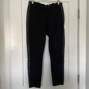 J Crew Pixy leather strip tuxedo pants